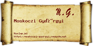 Moskoczi Györgyi névjegykártya