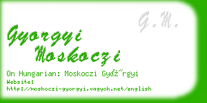 gyorgyi moskoczi business card